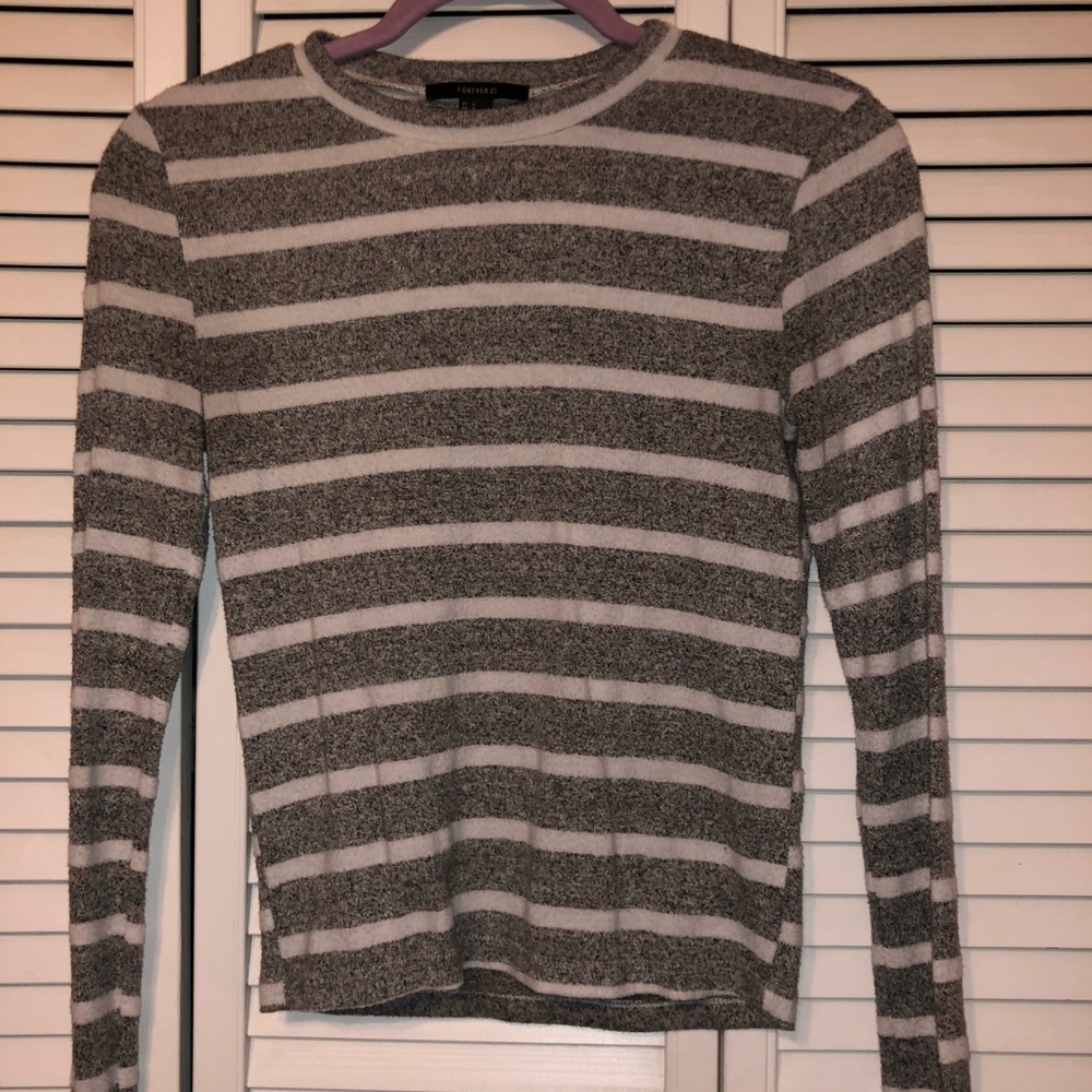 stripped shirt/light sweater